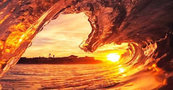 wave sunset